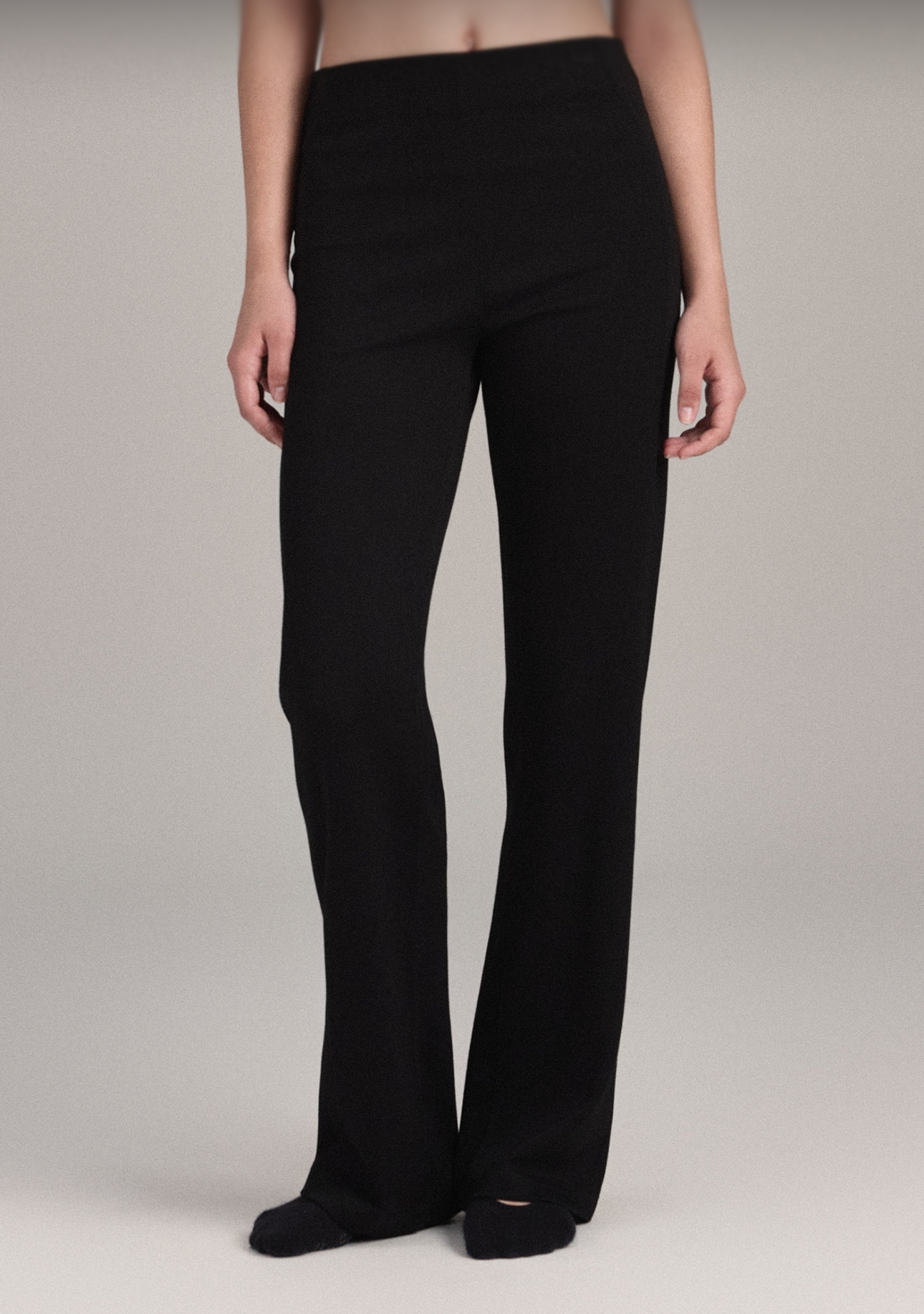 PL456 HIDDEN WAIST PANTS BLACK SOLID サイズ: S/M