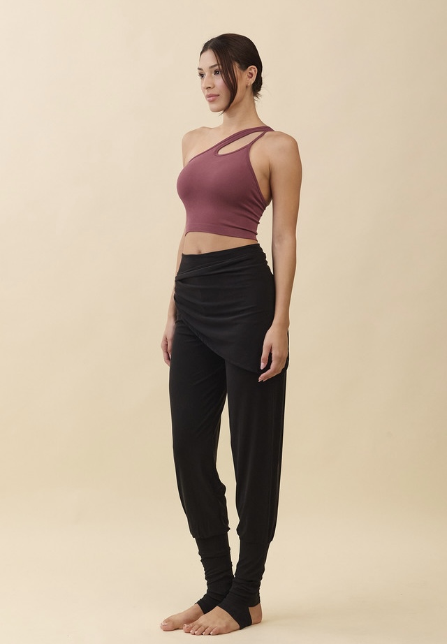 TT044 CONTOUR ONE-SHOULDER TANKTOP BURGUNDY SOLID サイズ: S/M