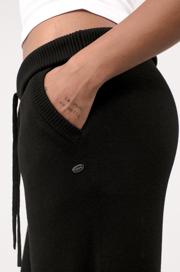 SB291 KNIT PANTS BLACK サイズ: S/M