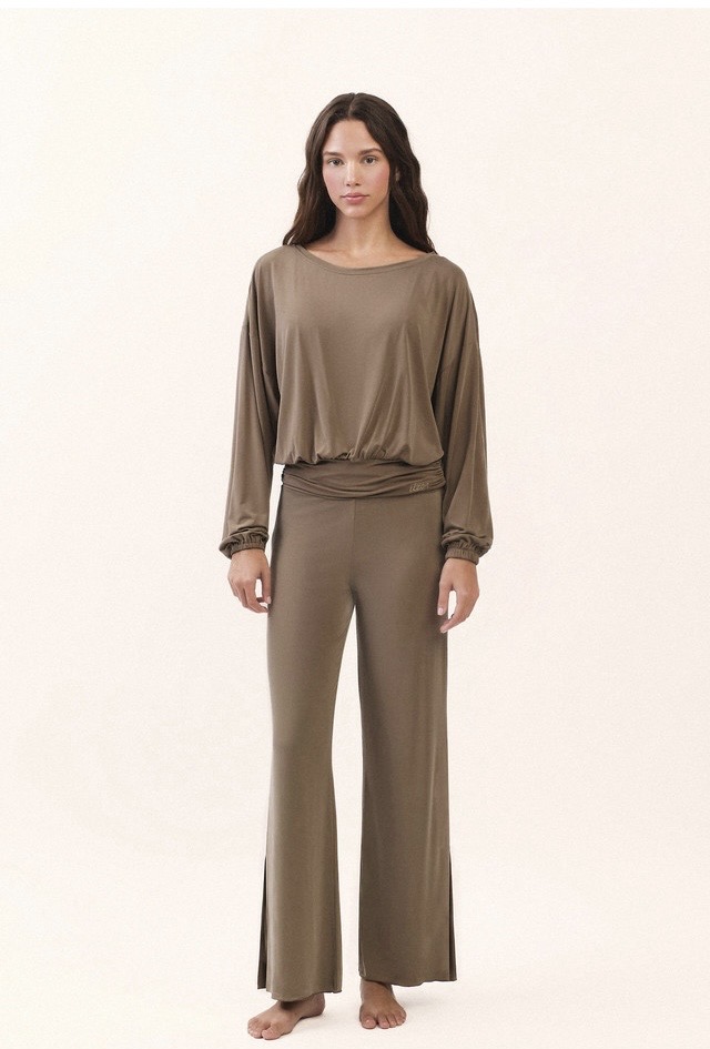 TL137 CUPRA BANDING CROP TEE MILK CHOCOLATE SOLID サイズ: F