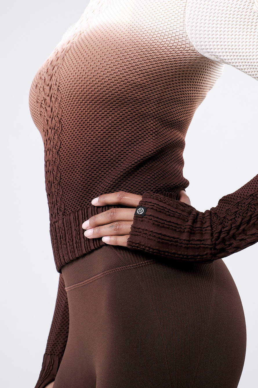 TP141 SPONGE PULLOVER BROWN GRADATION サイズ: S/M