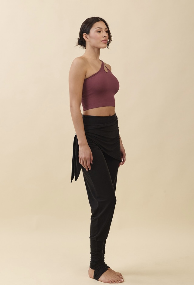 TT044 CONTOUR ONE-SHOULDER TANKTOP BURGUNDY SOLID サイズ: S/M