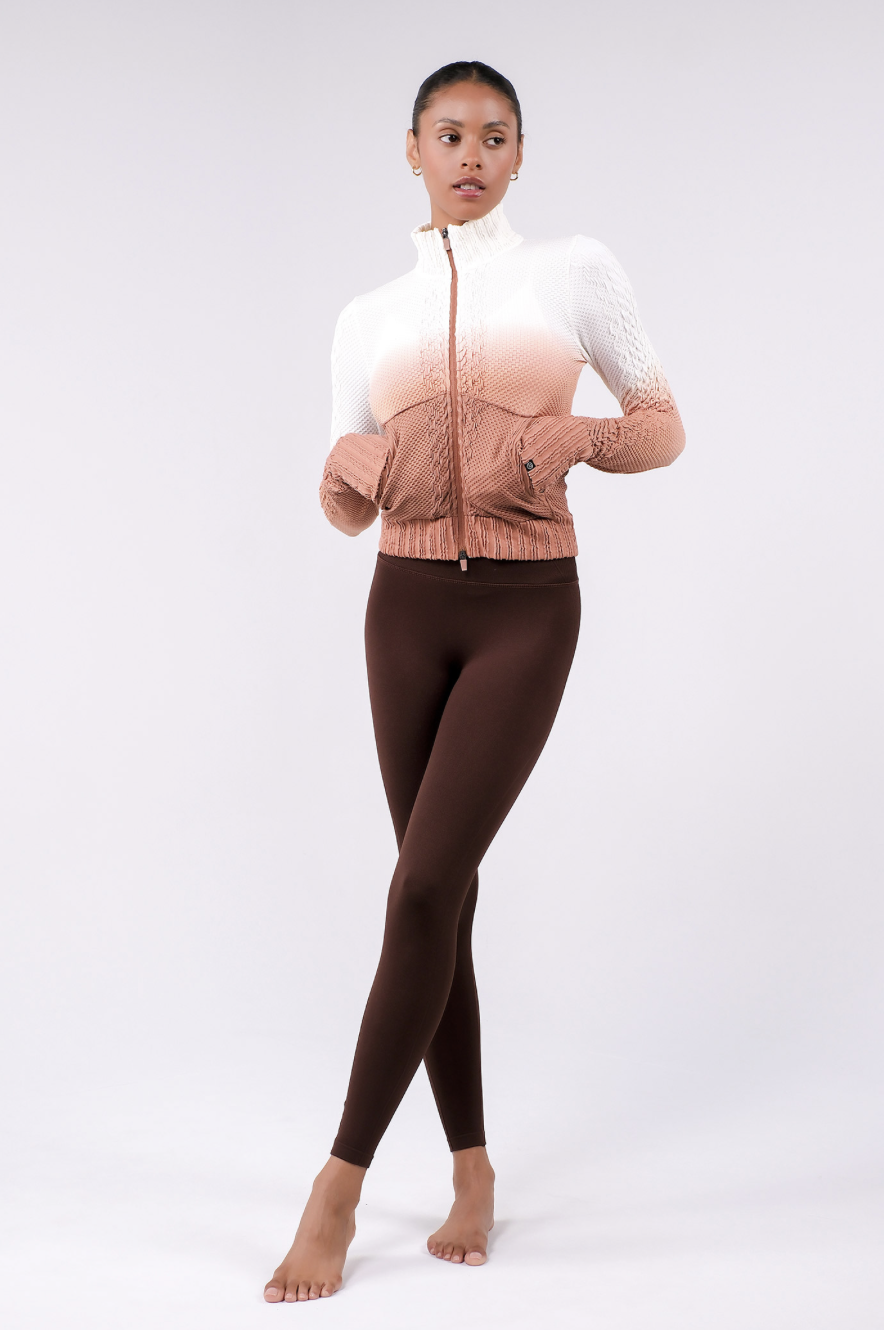 TZ151 SPONGE ZIP-UP MOCCHA MOUSSE GRADATION サイズ: S/M