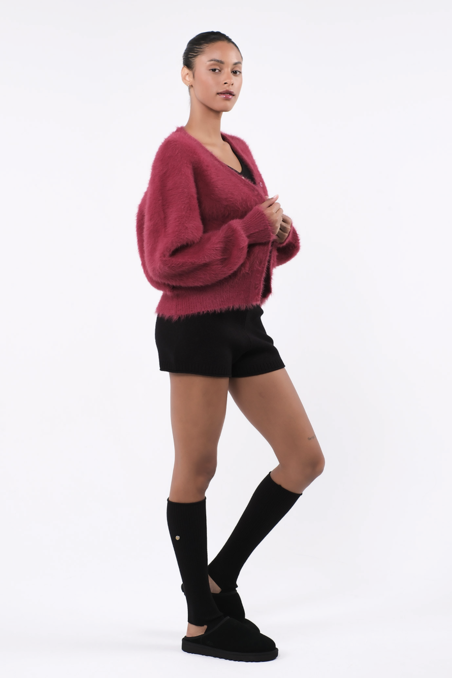 SC243 ANGORA CARDIGAN BURGANDY サイズ: ONESIZE