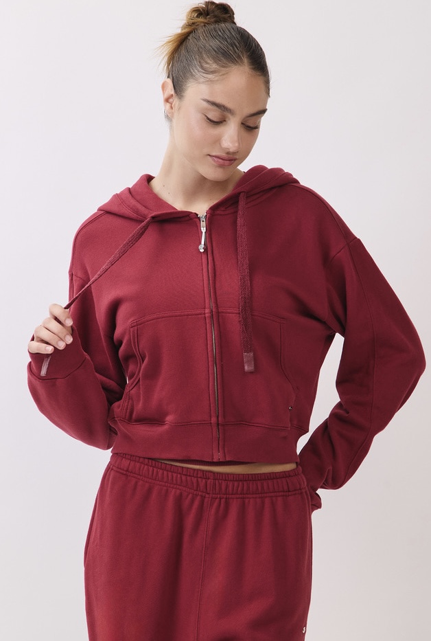 TZ153 ZIP-UP HOODIE BURGUNDY サイズ: F