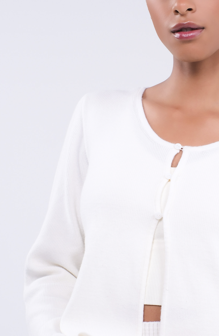 SC244 STRAP CARDIGAN IVORY サイズ: F