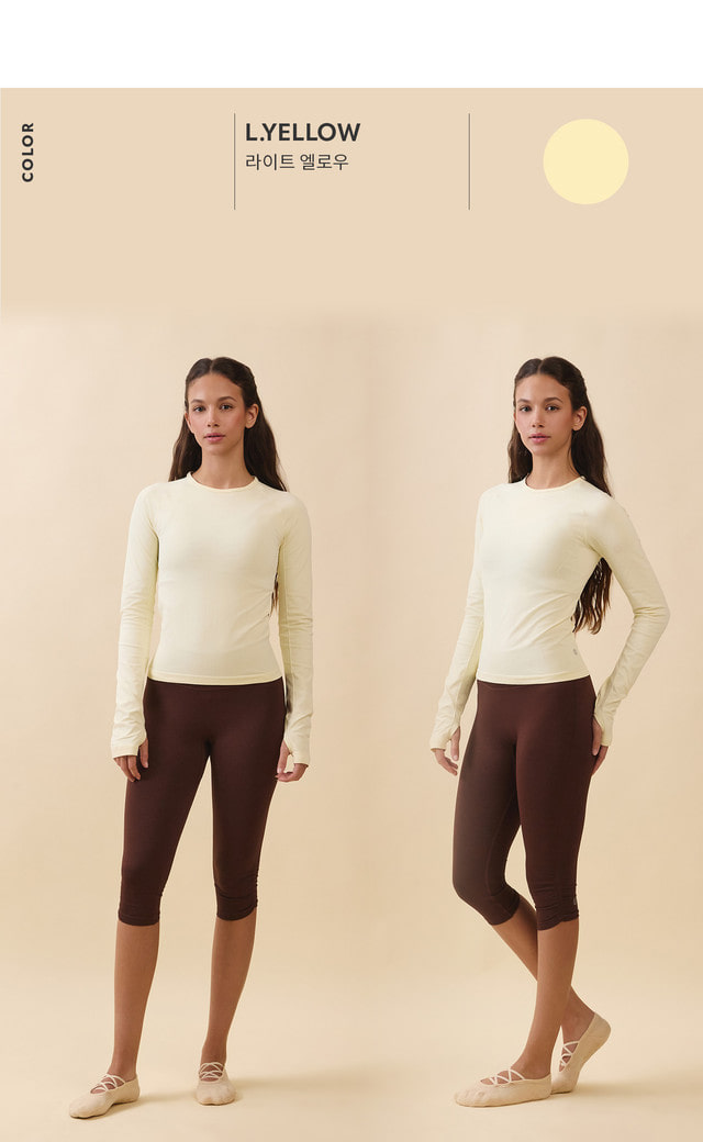 TL131 ALL-DAY LONG TEE L.YELLOW SOLID サイズ: S/M