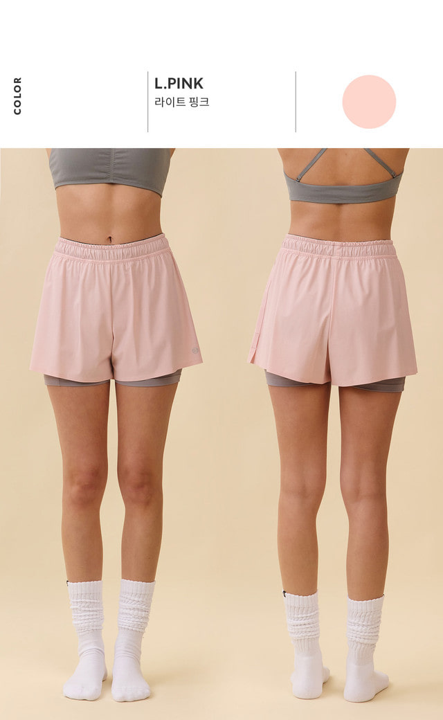 PH466 EASY ACTIVE SHORT PANTS L.PINK SOLID サイズ: S