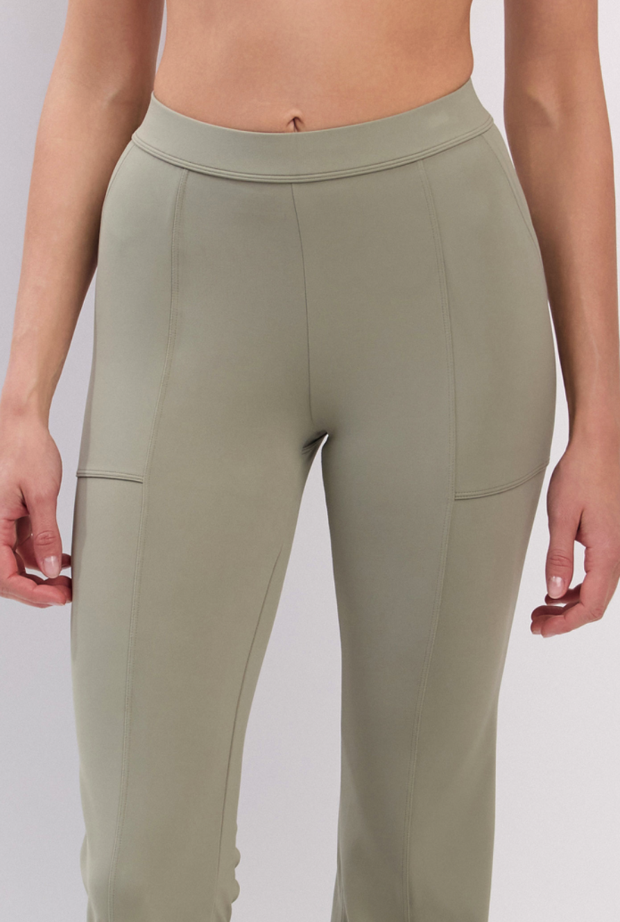 PL408 SLIT BOOT-CUT PANTS GRAY サイズ: S/M