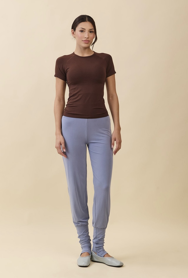 TS133 ALL-DAY SHORT TEE BROWN SOLID サイズ: S/M