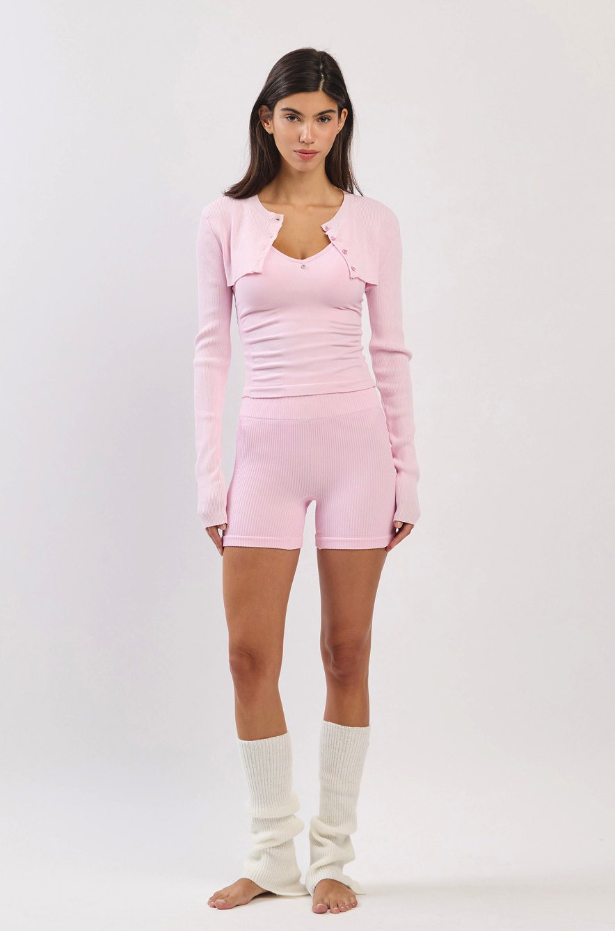 PS021 THERMO SHORTS PINK サイズ: S/M
