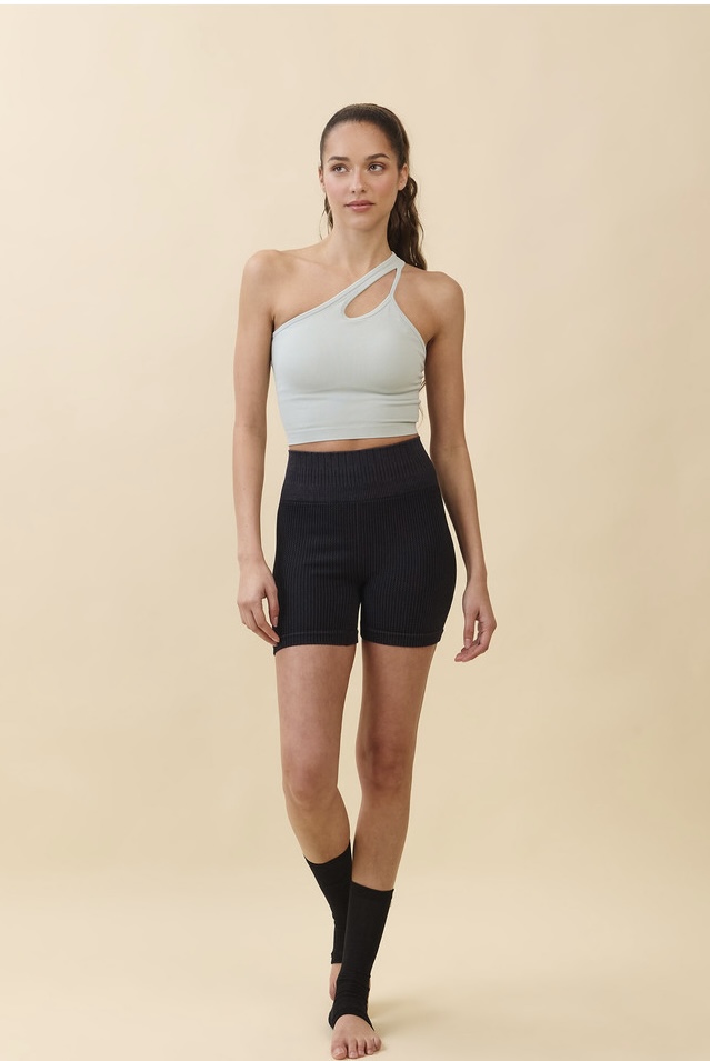 PS021 THERMO 3/4 LEGGINGS BLACK FADE サイズ: S/M