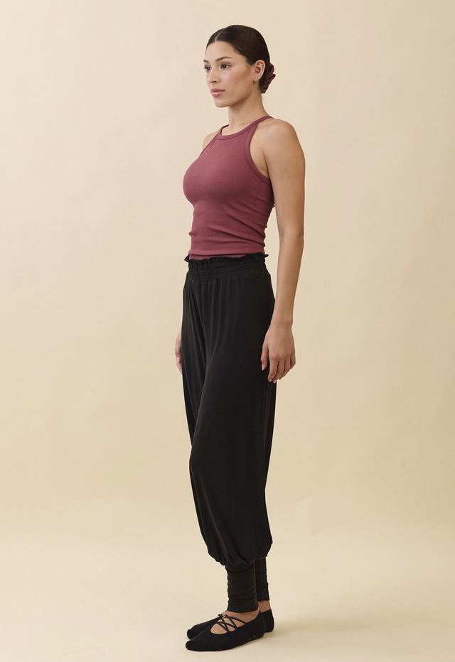 PR471 RELAX FRILL JOGGER PANTS BLACK SOLID サイズ: S