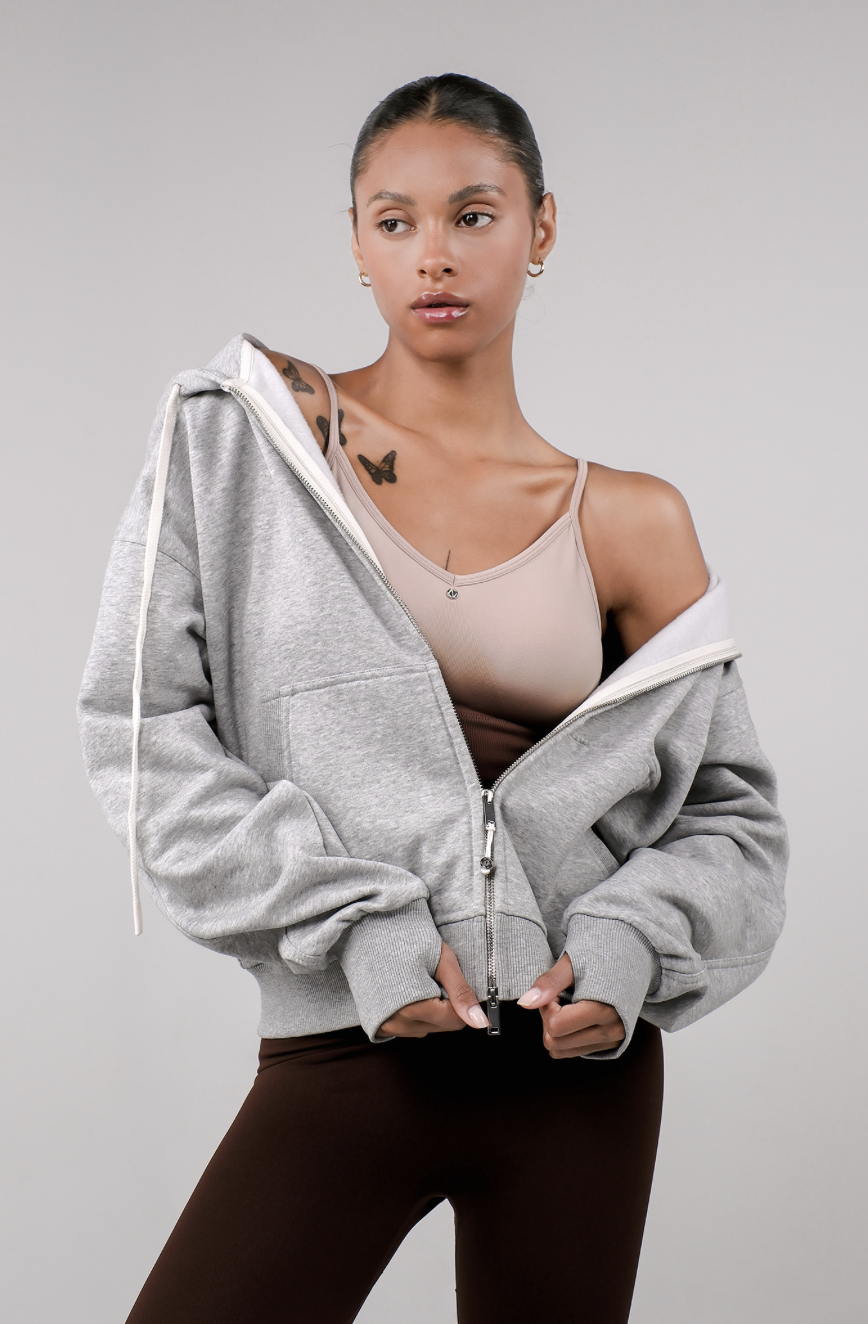 TZ152 ZIP-UP HOODIE M.GRAY サイズ: ONESIZE