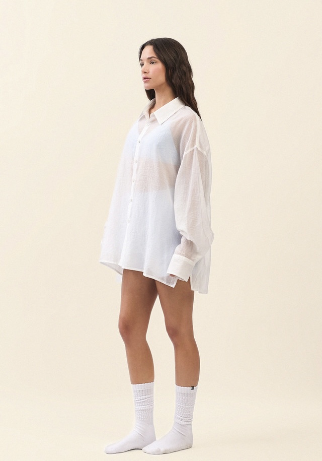 ST194 WRINKLED SLIT SHIRT CREAM SOLID サイズ: F