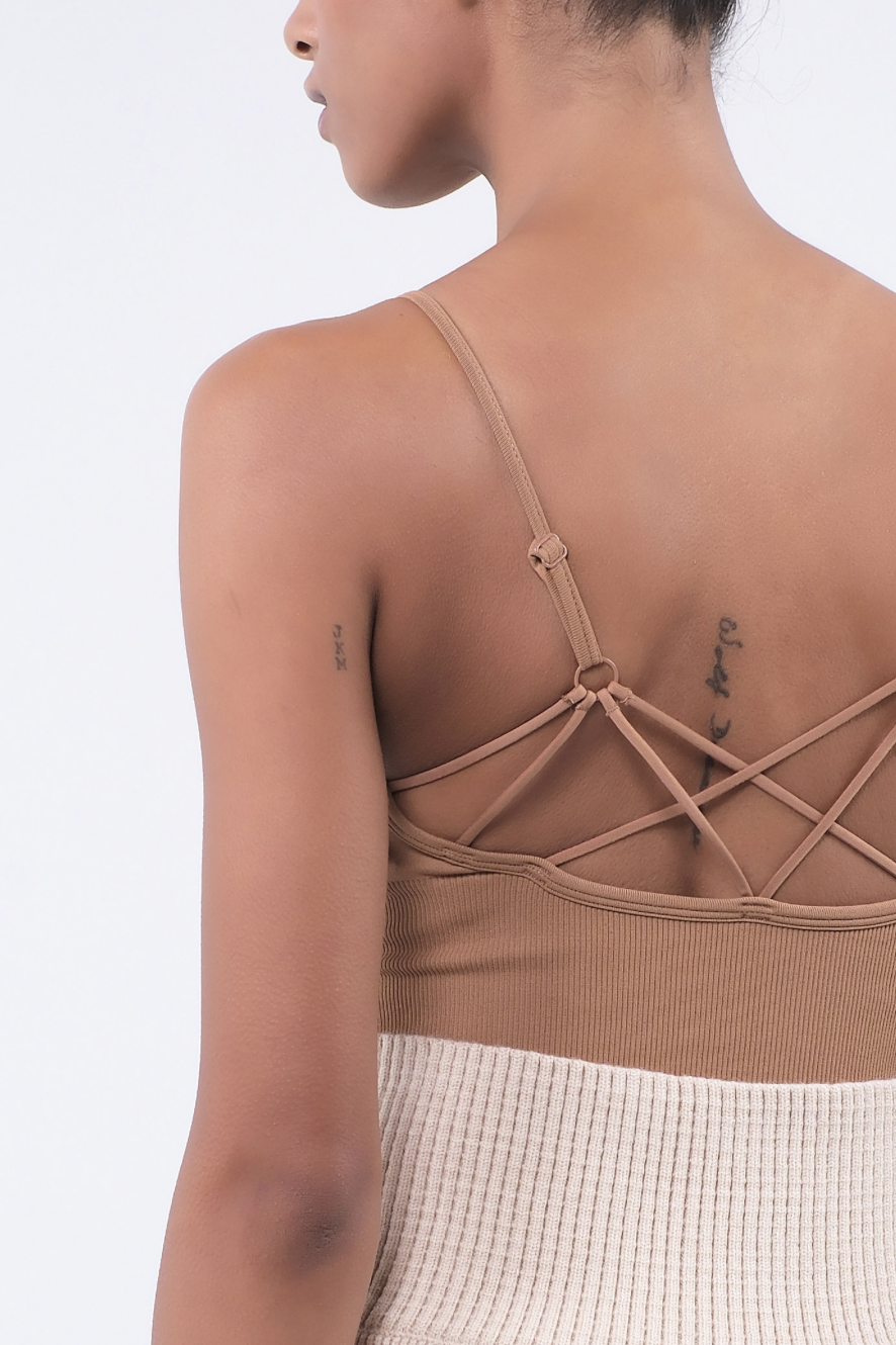 TB002 SEAMLESS BRATOP BEIGE サイズ: S/M