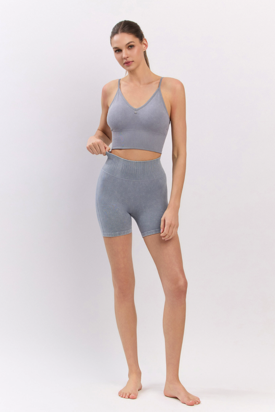 PS020 TWILL 3/4 LEGGINGS SKYBLUE FADE サイズ: S/M