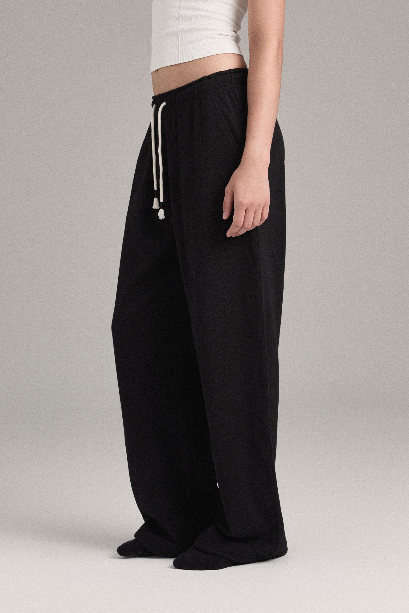 PL457 STANDARD SWEAT PANTS BLACK SOLID サイズ: SS