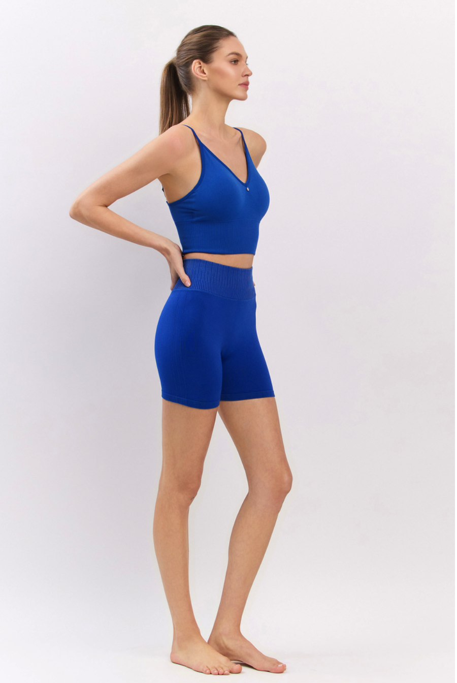 PS020 TWILL 3/4 LEGGINGS BLUE FADE サイズ: S/M