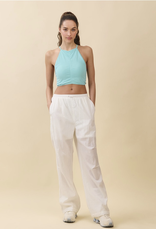 TB045 HALTER DRAPE TANKTOP MINT SOLID サイズ: S/M