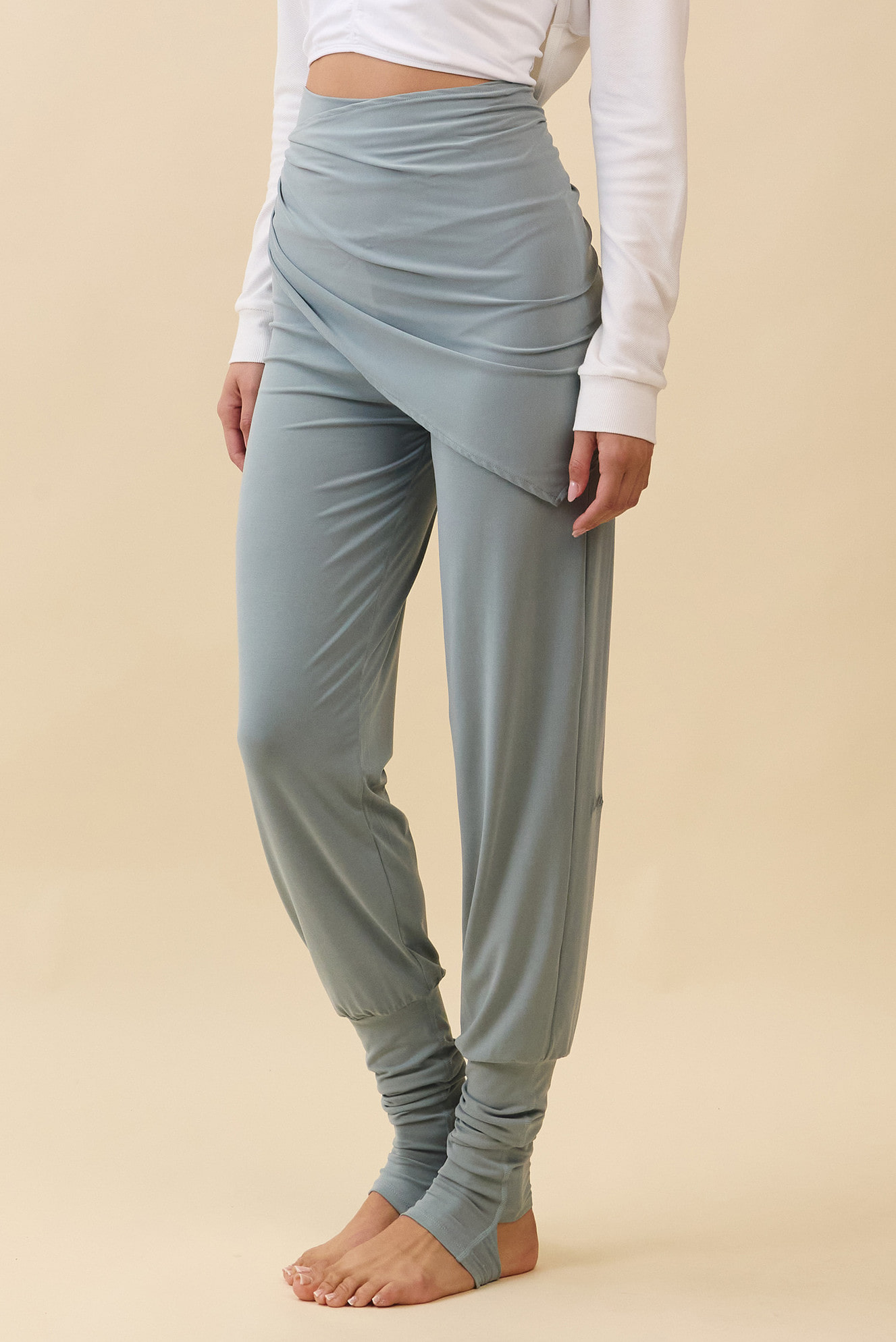 PR473 RELAX WRAP COVER-UP PANTS D.MINT SOLID