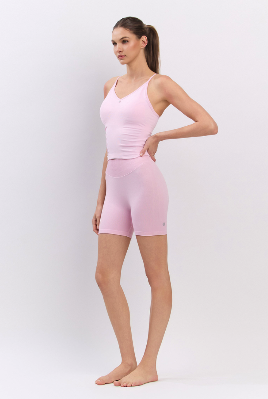 PS020 TWILL 3/4 LEGGINGS PINK サイズ: S/M