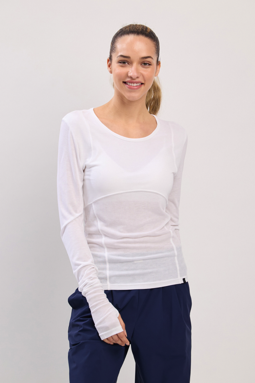TL124 SILK LS TOP WHITE
