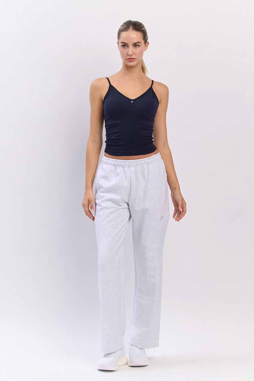 PJ461 RIBBED BLOCK PANTS L.GRAY サイズ: ONESIZE