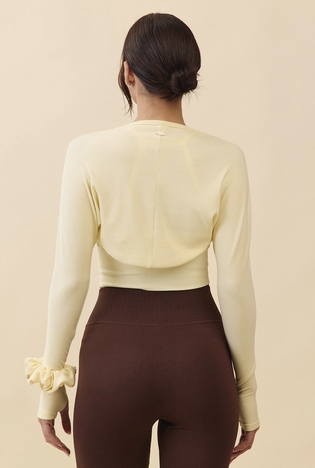 TC183 MELLOW BOLERO + SCRUNCH YELLOW SOLID サイズ: F