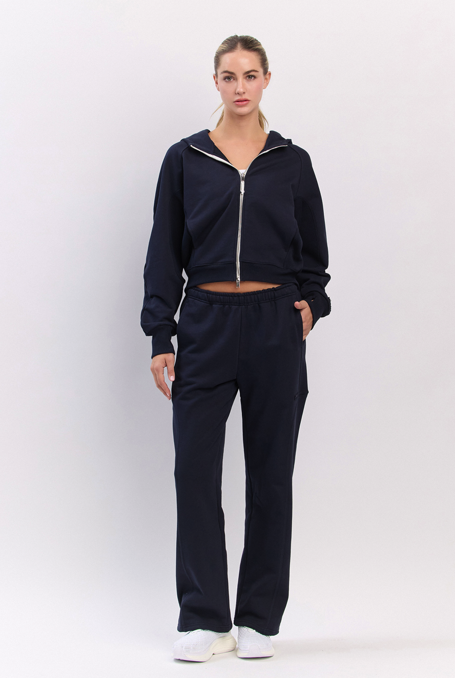 PJ461 RIBBED BLOCK PANTS NAVY サイズ: ONESIZE