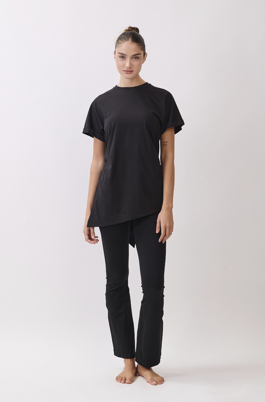 TS115 BELTED T-SHIRT BLACK サイズ: S/M