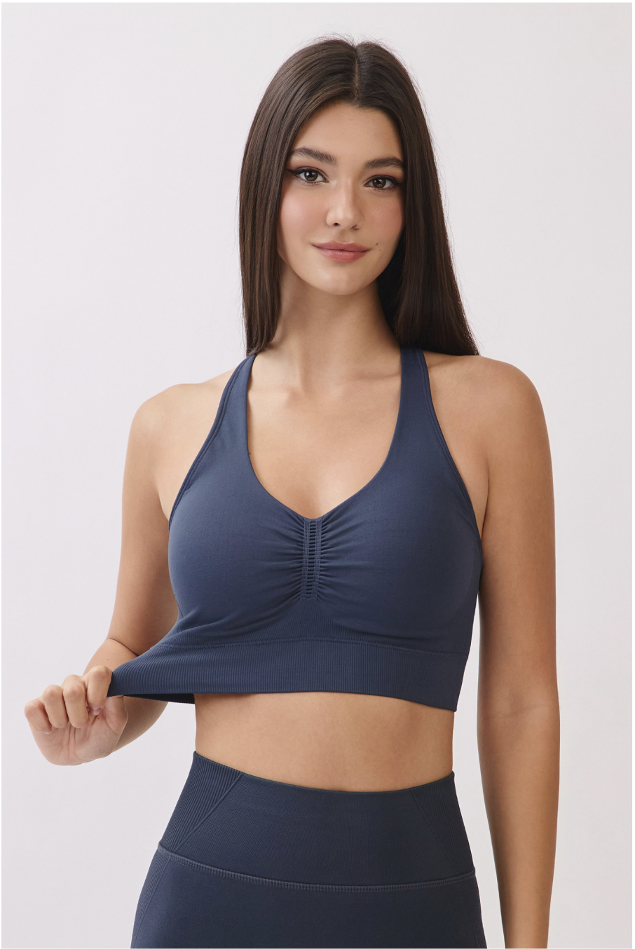 TB041 SEAMLESS BRATOP D.GRAY サイズ: S/M