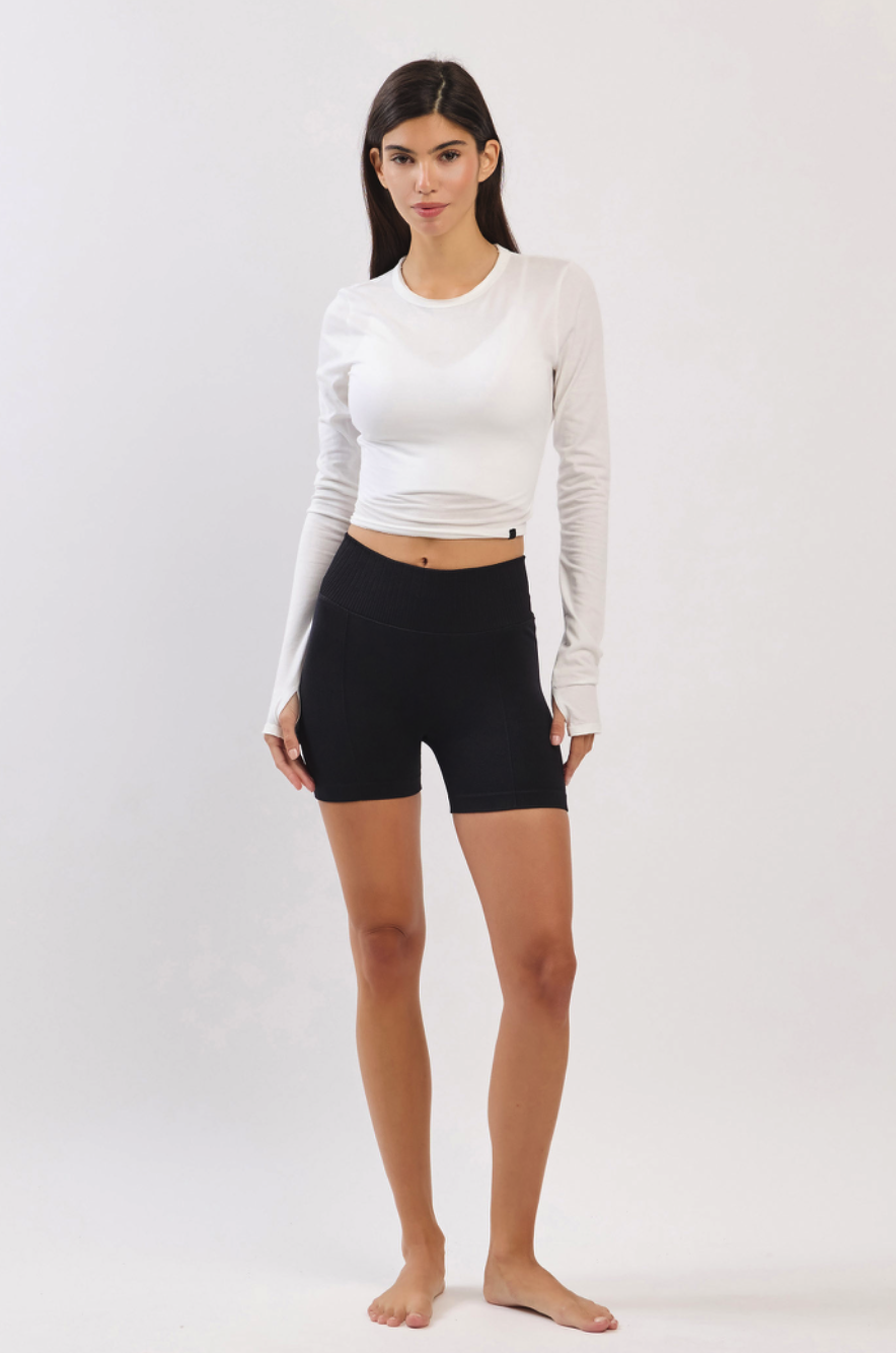 PS019 POINT 3/4 LEGGINGS BLACK サイズ: S/M