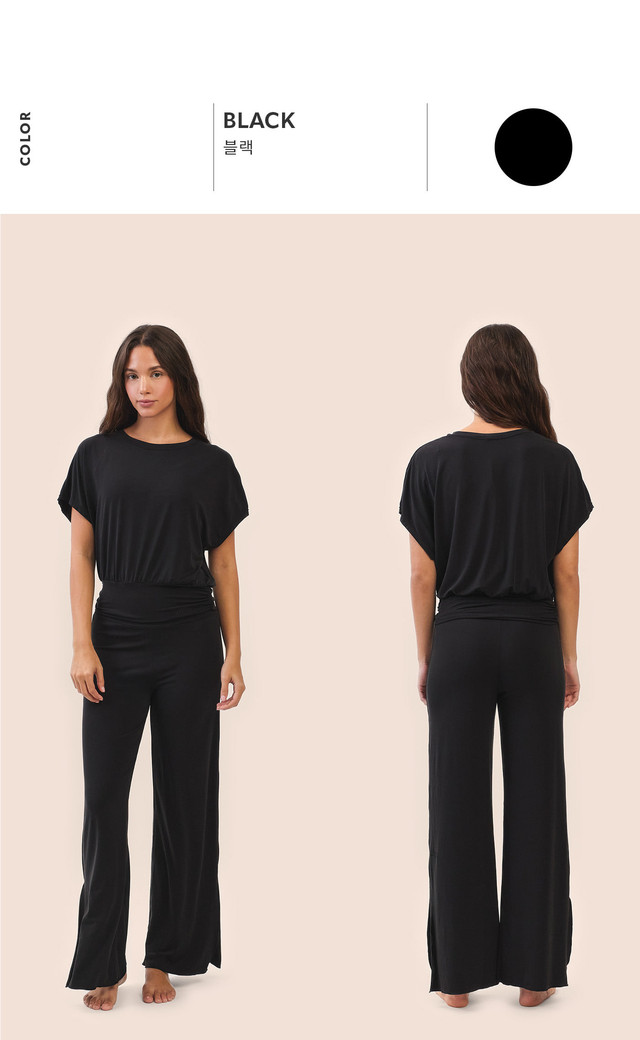 TS124 SHAPE BANDING CROP TEE BLACK SOLID サイズ: SS