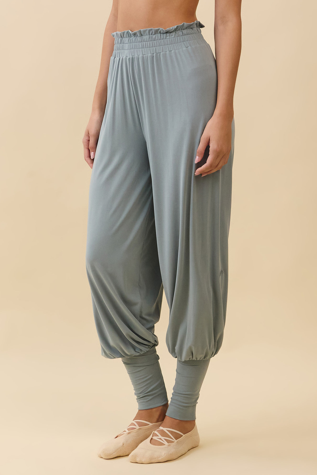 PR471 RELAX FRILL JOGGER PANTS D.MINT SOLID