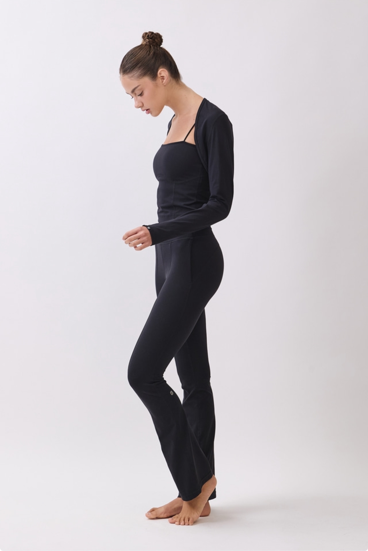 PL412 FLARE LEGGINGS BLACK サイズ: S/M