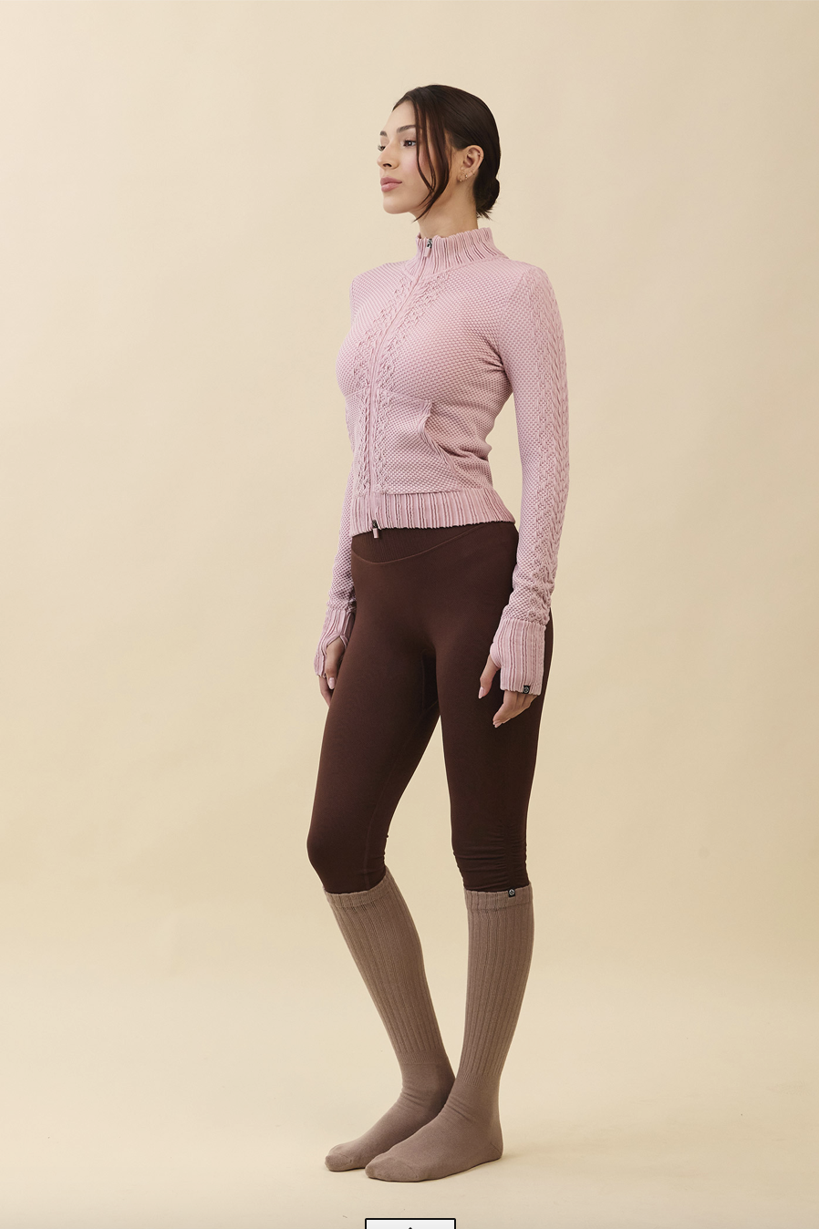 TZ151 SPONGE ZIP-UP MAUVE PINK FADE サイズ: S/M