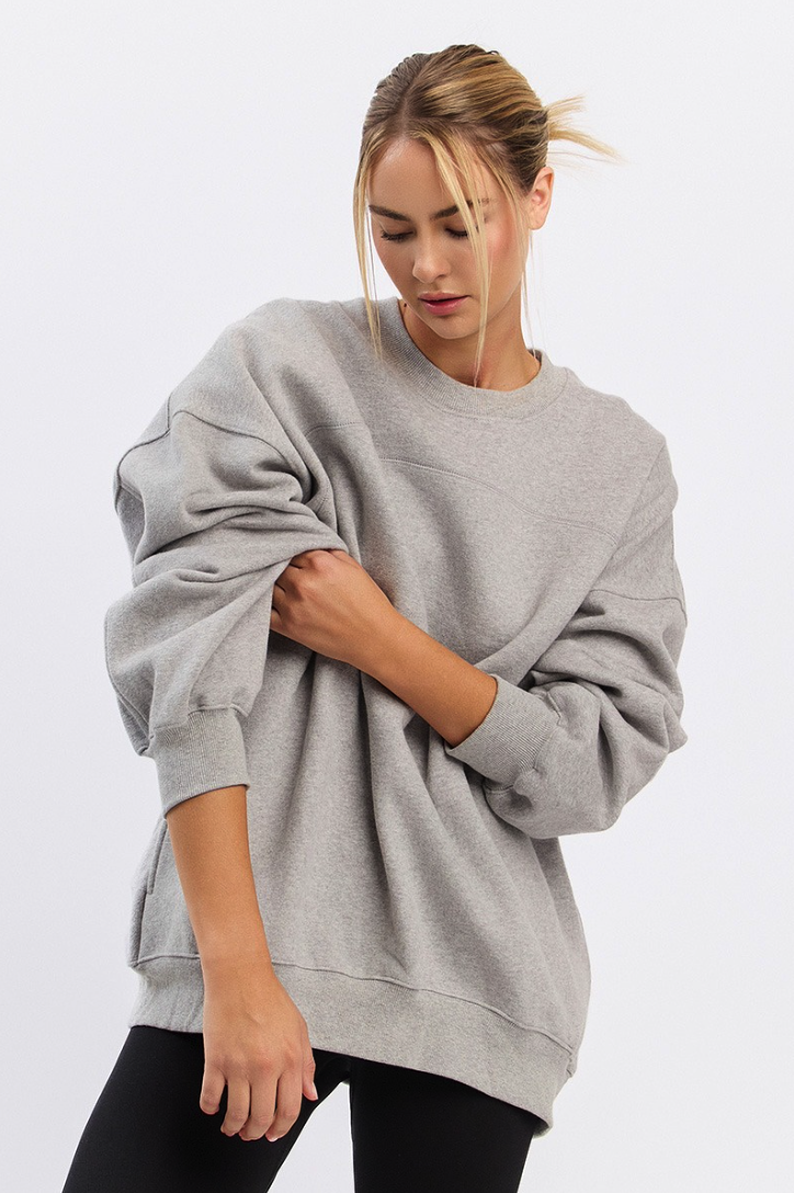 TL206 POCKET OVER FIT SWEATSHIRT M.GRAY