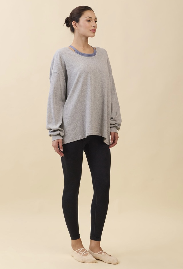 TL141 PURE COTTON LONG TEE M.GRAY サイズ: F