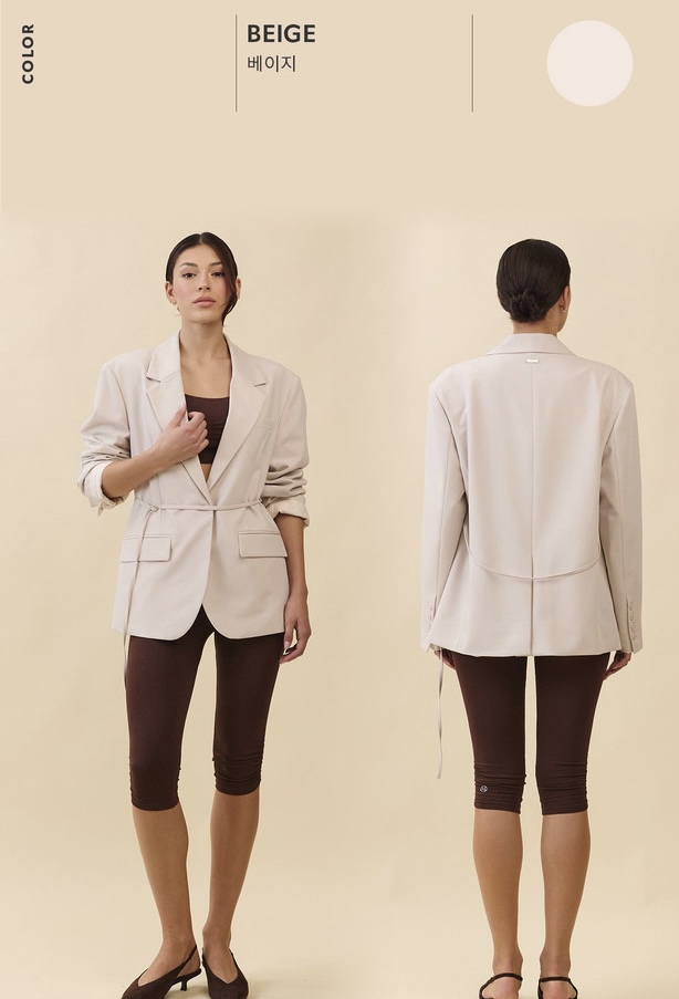 JP321 MINIMAL SINGLE BUTTON BLAZER BEIGE サイズ: F