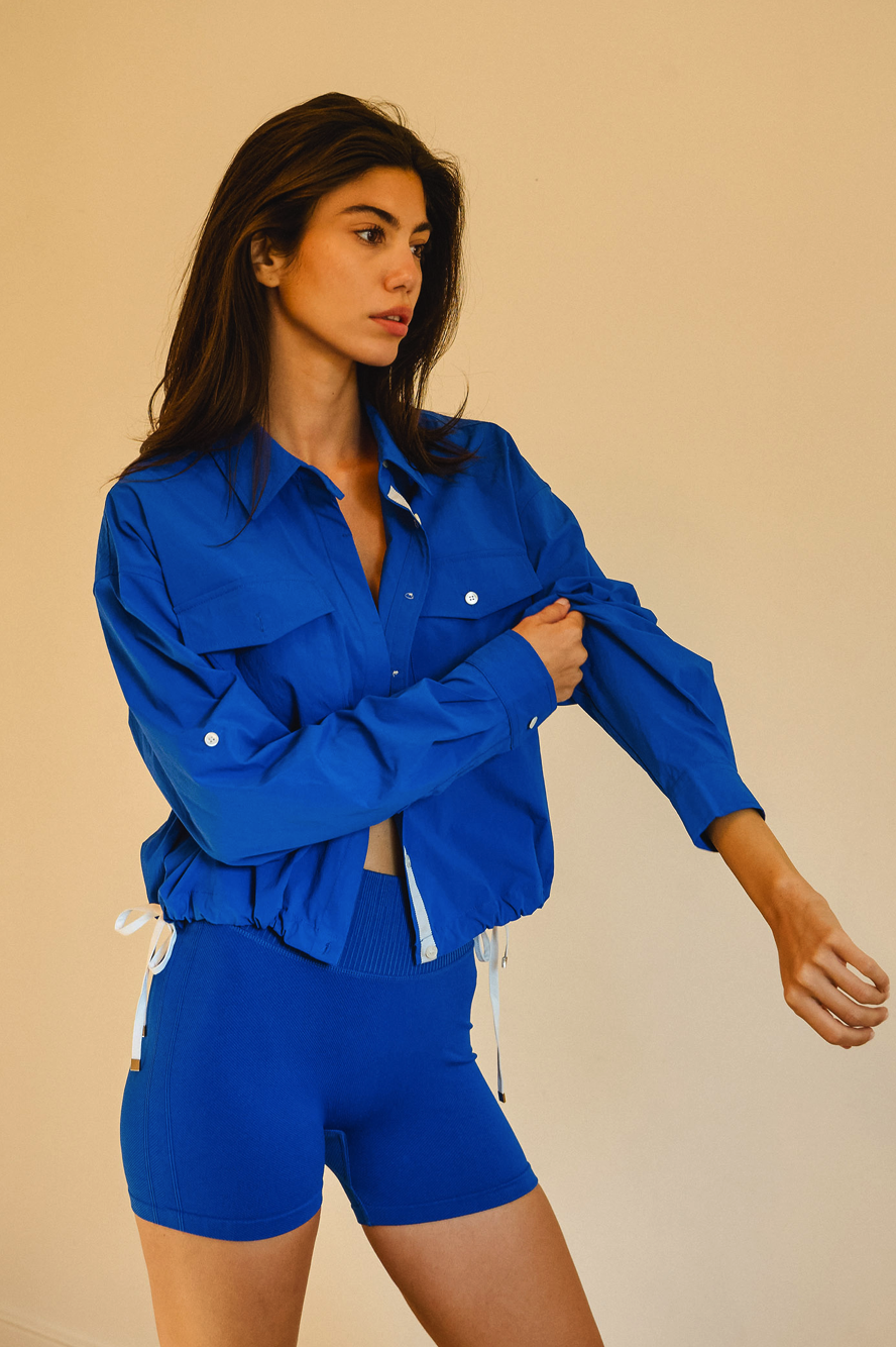 PS020 TWILL 3/4 LEGGINGS BLUE FADE サイズ: S/M