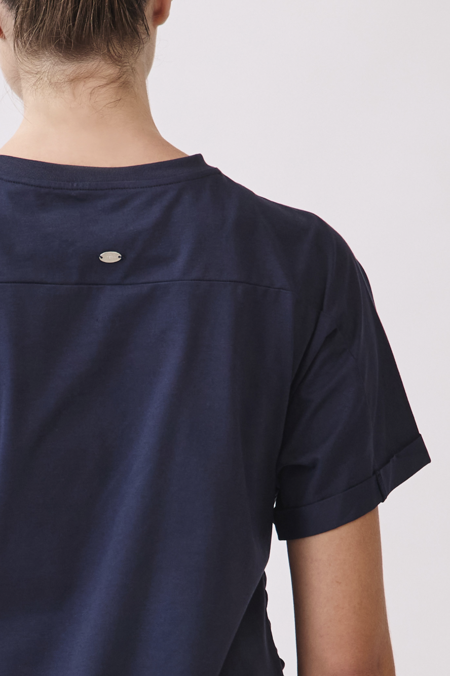 TS115 BELTED T-SHIRT D.GRAY サイズ: S/M