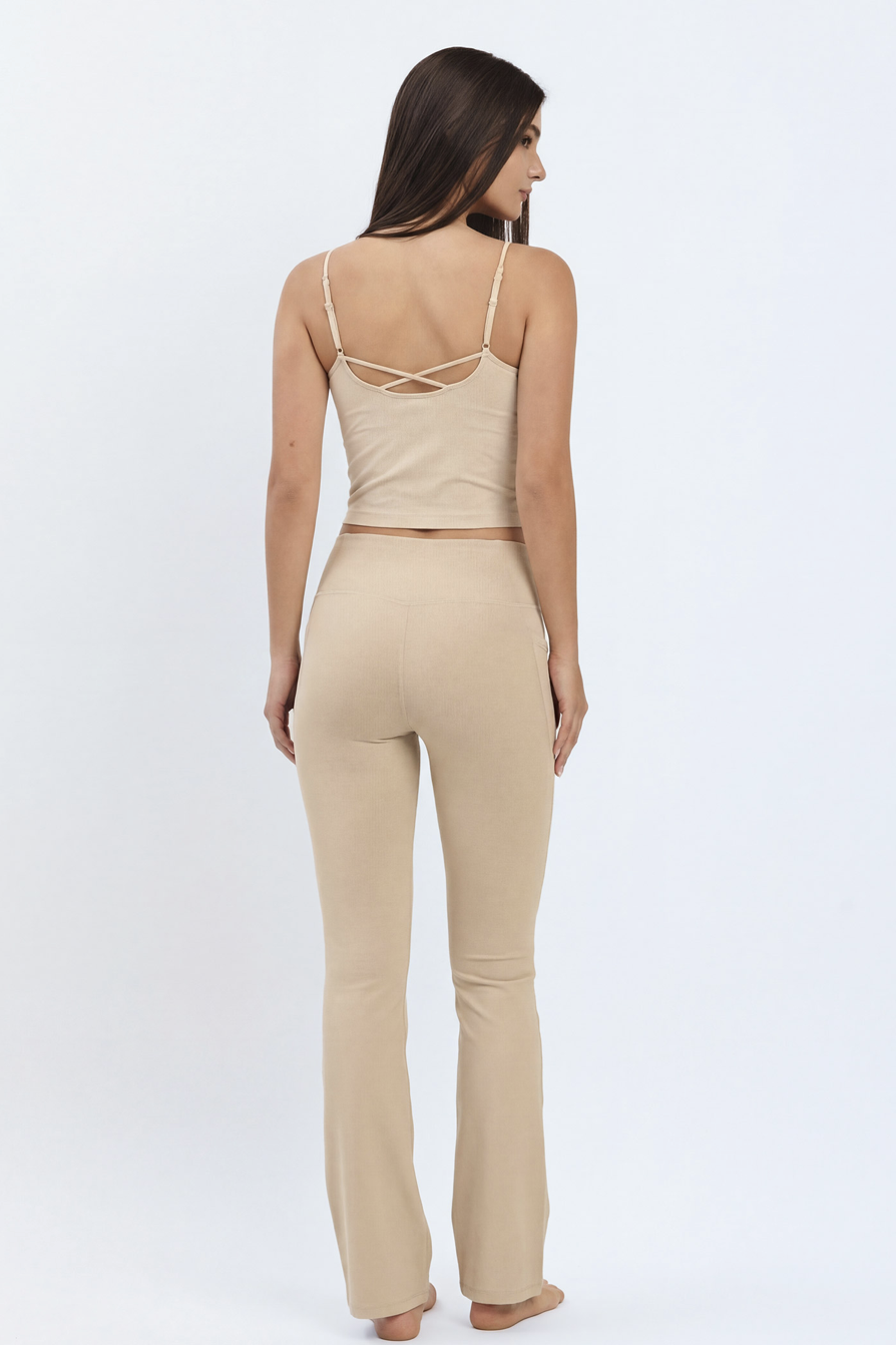 TT024 SEAMLESS TANKTOP BEIGE サイズ: S/M