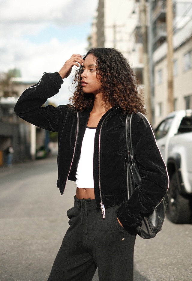 JP311 VELVET JACKET BLACK サイズ: S/M