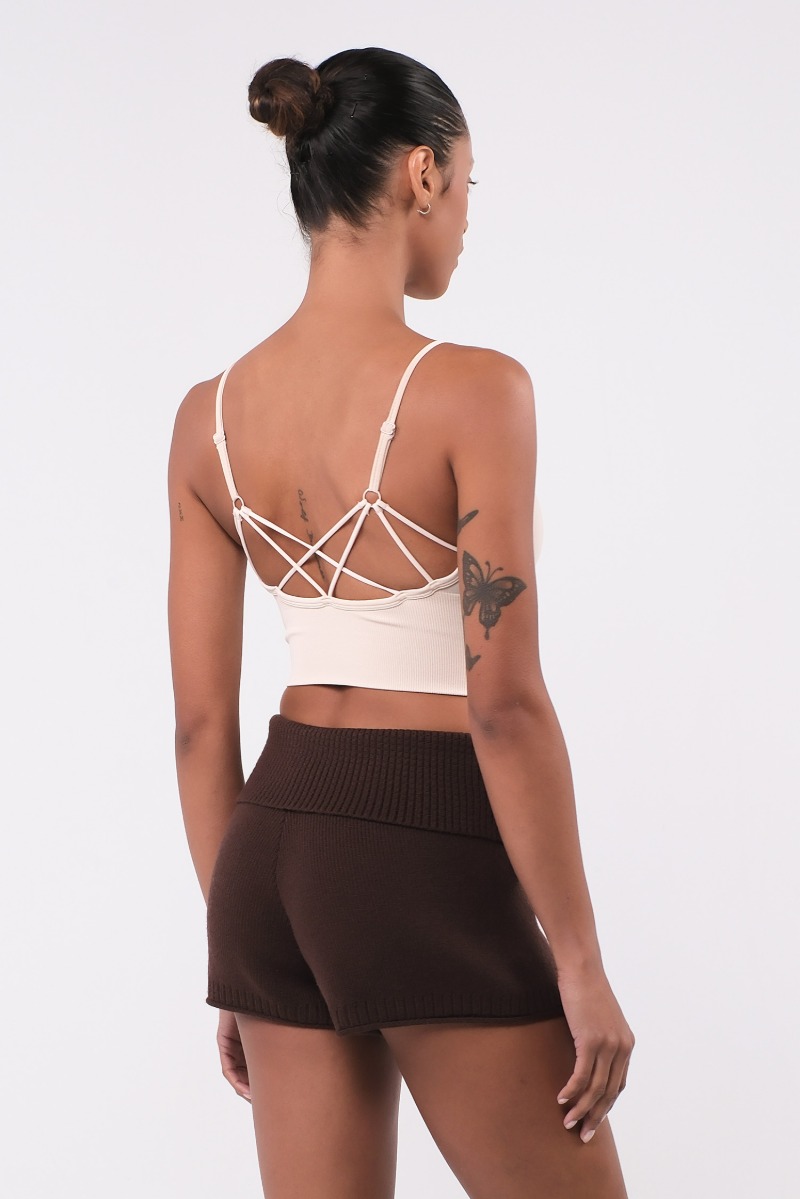 TB002 SEAMLESS BRATOP BEIGE