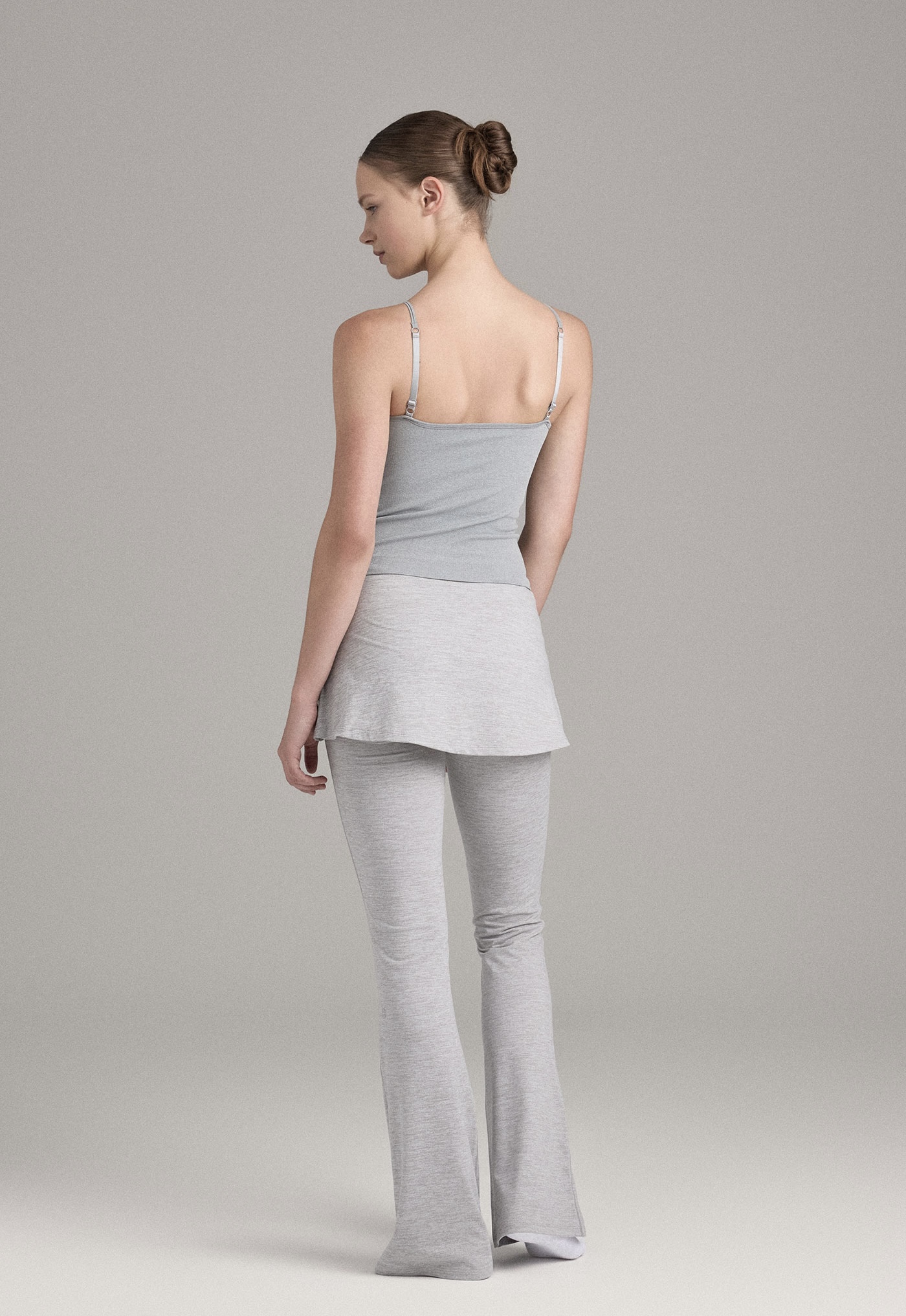 PL452 MOTION WRAP 9 LEGGINGS M.GRAY SOLID サイズ: SS