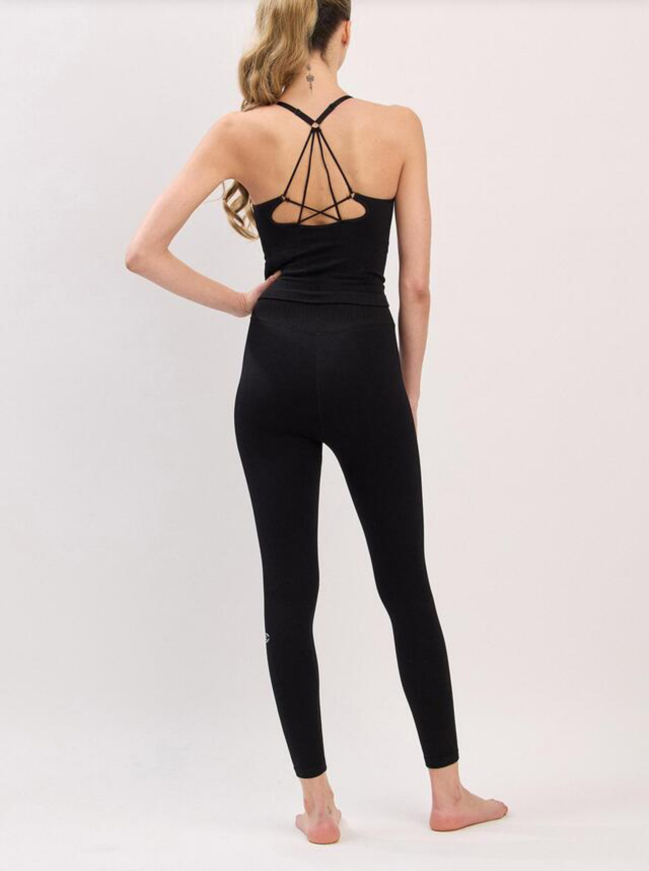 PL073 LUXE 7/8 LEGGINGS BLACK サイズ: S/M