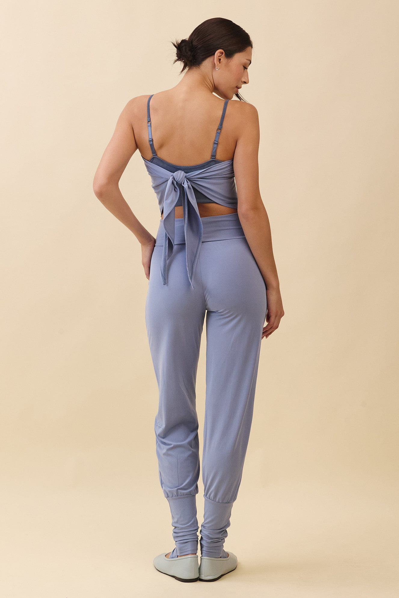 PR473 RELAX WRAP COVER-UP PANTS ASH BLUE SOLID サイズ: S