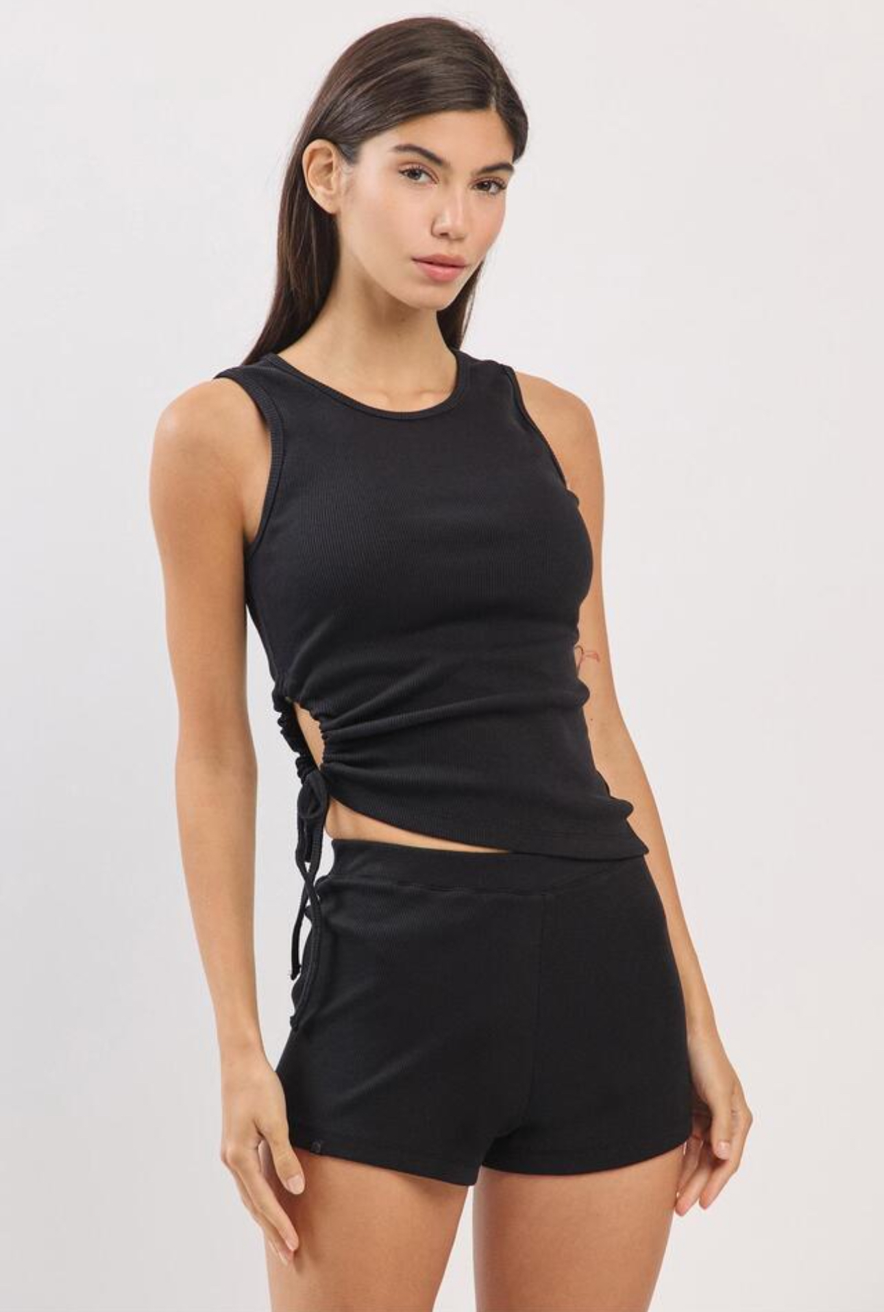 TT200 CUT-OUT SLEEVELESS BLACK サイズ: S/M