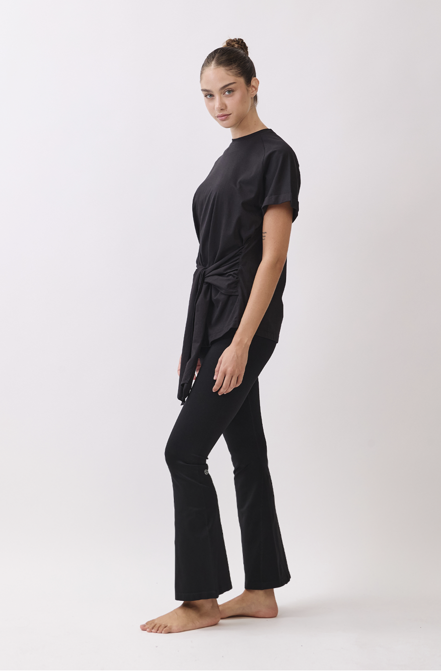 TS115 BELTED T-SHIRT BLACK サイズ: S/M
